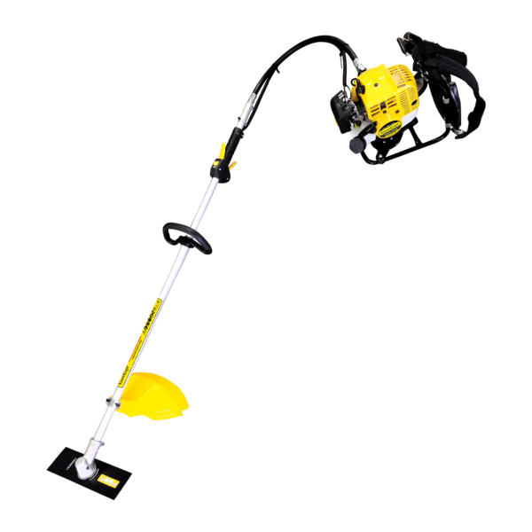 KisanKraft Brush Cutter KK-SBC-143, a powerful tool for clearing thick grass, weeds, and shrubs, designed for efficient farm maintenance.